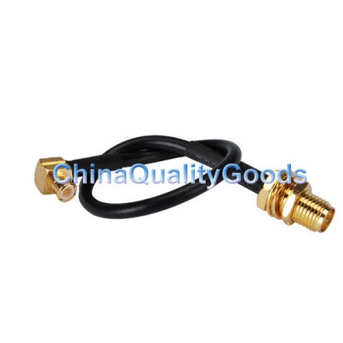 2pcs RP-SMA Jack to MCX plug male right angle connector pigtail cable RG174 15cm