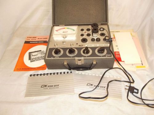 Dyna-Quick Dynaquick Model 600 Tube Tester w Chart, Manual, Substitution Book