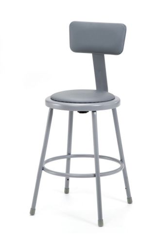 National public seating stool with adjustable backrest 24&#034; for sale