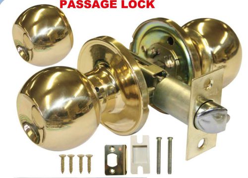 Passage door lock knob interior polished brass door knob new for sale