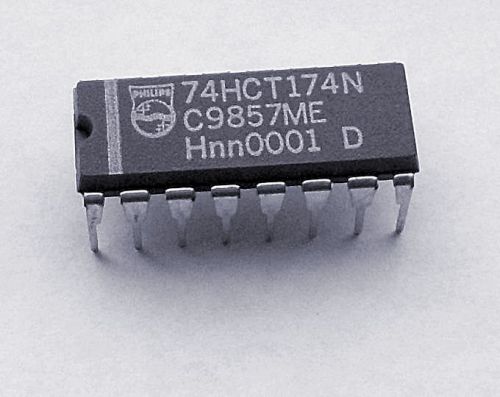 6 philips 74hct174n hex d-type flip-flop ic dip chips ( 74174 ttl ) for sale