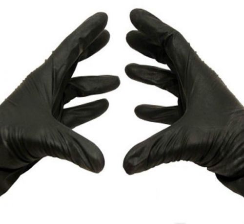 2000 Disposable Black Nitrile Gloves Powder &amp; Latex Free 3.5 Mil Size:2 X-large