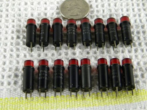 Lot of 16 Dialco Red LED Lamp Cartridges, 3.6 Volt, 20mA, PN:507-4756