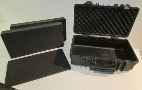 Hardshell lockable travel case with foam black 22x15x8 for sale