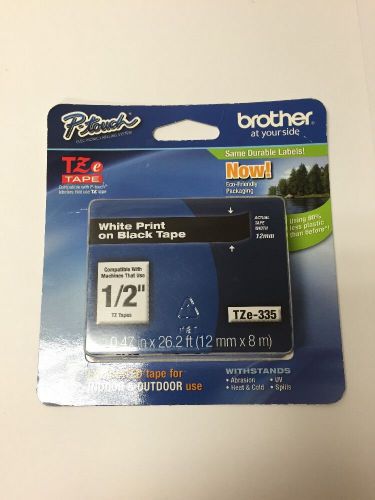 Brother P-Touch TZ-335 Label Tape TZ335 TZE335 Wht/Blk 12mm TZE-335 PT-2700
