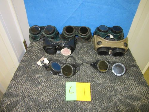 7 WELDERS GOGGLES ROUND LENS SELLSTROM M 5H 6H VINTAGE STEAM PUNK COSPLAY USED