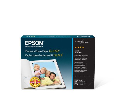 Epson Premium Photo Paper GLOSSY (4x6 Inches, 100 Sheets) New