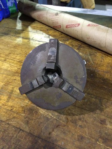 D.E. WHITON 3 JAW 5&#034; REVERSING SCROLL LATHE CHUCK MADE IN USA Plain Back