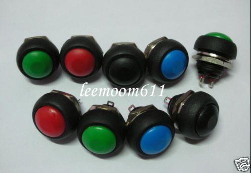 4Pcs Red/ Green/ Blue/ Black Push Button Horn Switch,M33