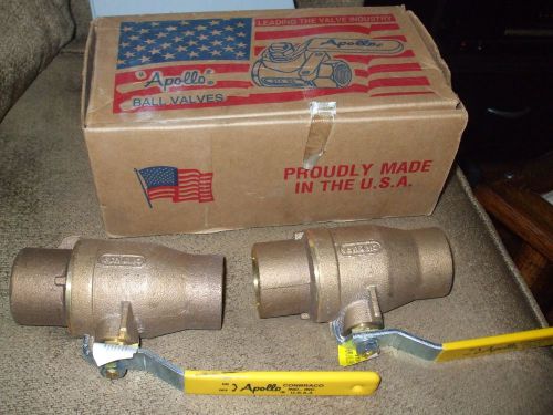 Nib conbraco apollo 70-208-01 2&#034; bronze ball valves 600 wog lot of 2 for sale