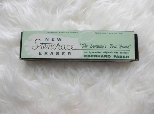10 NEW OLD STOCK Stenorace Eraserstick Eraser #1407 w/Brush Vintage Eberhard