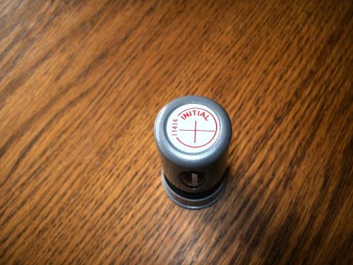 XStamper &#034;Initial&#034; Refillable Red Ink Self-Inking Stamp Round  with Cap