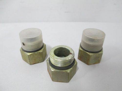 Lot 3 new parker 3/4x1/2in npt steel bushing reducing fitting d254902 for sale