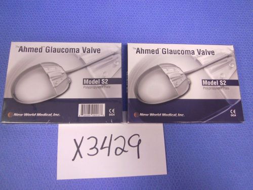 New world medical model s-2 ahmed glaucoma valve (2014-11 &amp; 2017-10) lot of 2 for sale