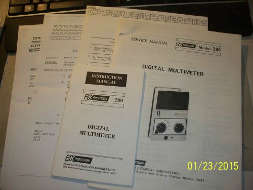 Manual b k precision 280 digital multimeter service &amp; schematics plus for sale