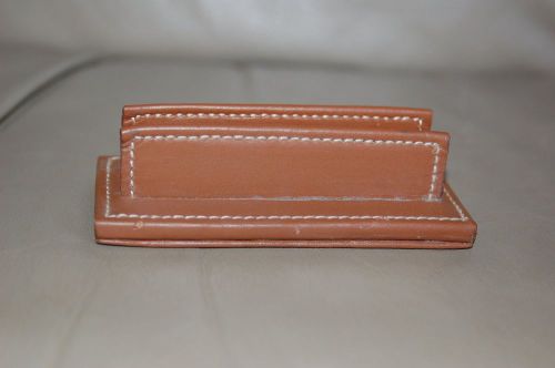 COACH Leather Business Card Holder for Desk Display - brown