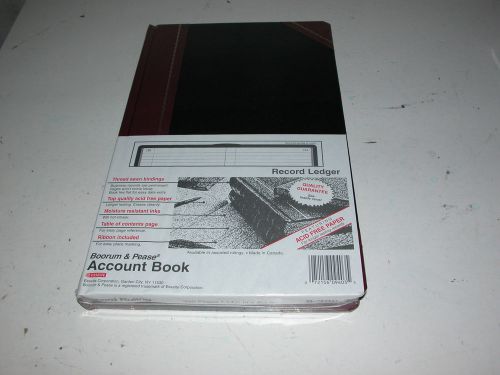 Boorum &amp; pease record/account book, black/red cover, 300 pages, 14 1/8 x 8 5/8 for sale