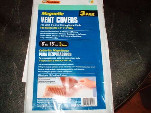 New IP Magnetic Register Vent Covers MC815/3, 8&#034; X 15&#034;, 3-pk FROST KING FREE SH