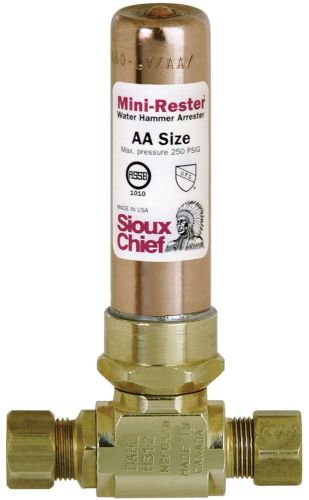 Sioux chief 660-tc1 aa size mini-rester water hammer arrester 3/8&#034; od comp tee for sale