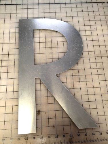 18&#034; metal letter unpainted aluminum 1/8&#034; thick upper case &#034;r&#034; for sale