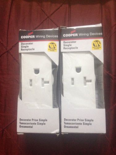 ( Lot 2 ) Cooper Wiring Devices TR6350W-BOX  20-Amp, White  AC