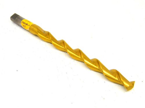 Lightly used chicago latrobe usa 17/32&#034; straight shank parabolic tin twist drill for sale