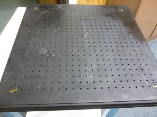 Melles Griot Black Research Optical Breadboard w/ 1/4  - 20 Holes on 1” Grid (L543)