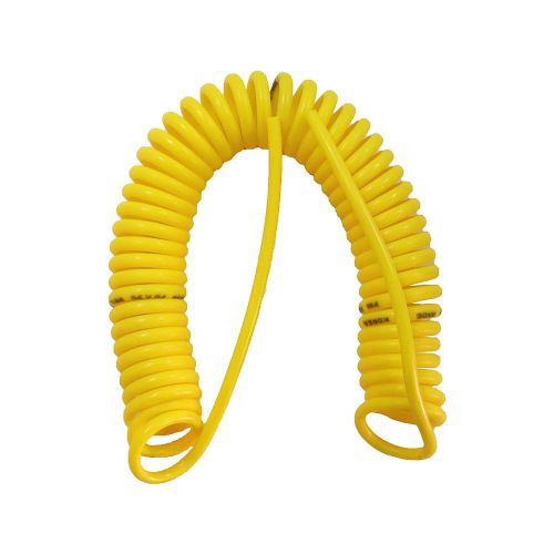 Recoil Hose PU For Push In Fittings Colour Yellow Size 6mm x 4mm x 5meter