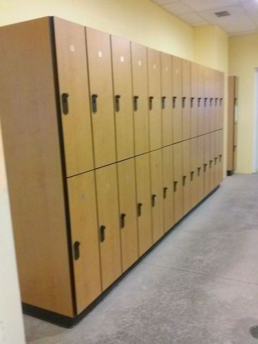 Commercial grade wooden plastic laminate locker room lockers 24 units for sale