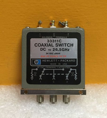 HP / Agilent 33311C DC to 26.5 GHz, 24 VDC, 50 ohm, 3.5mm, SPDT Coaxial Switch