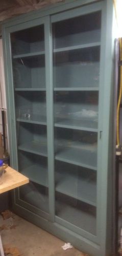Vintage steel storage display cabinet (industrial, lab, medical, dental)