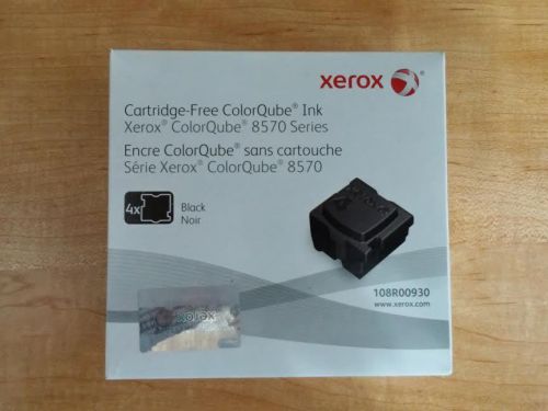 GENUINE BLACK XEROX COLORQUBE 8570 INK 108R00930 (4-pack)- PICTURE AS SHOWN.