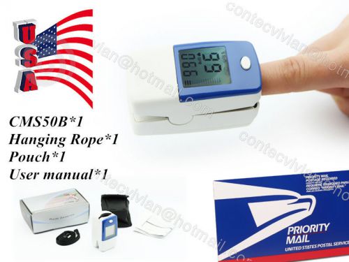 Us shipping cms50b fingetip pulse oximeter pulserate spo2 oxygen saturation+case for sale