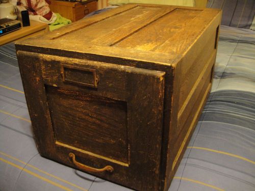 1-Drawer  Antique Stacking Oak File Cabinet  1920&#039;s   wood file cabinet