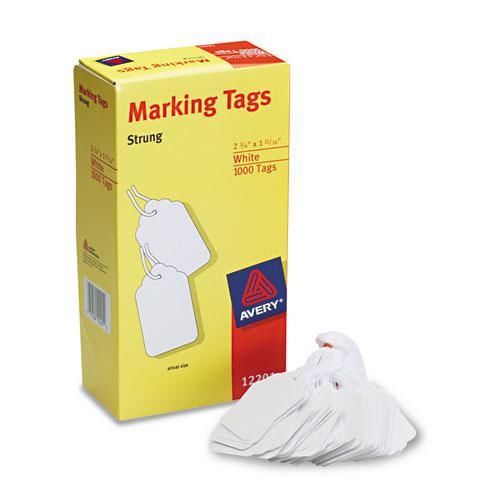New avery 12201 white marking tags, paper, 2 3/4 x 1 3/4, white, 1,000/box for sale