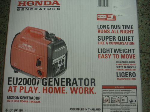 Brand New Honda Generator, Model# eu2000i, in unopened, factory sealed box