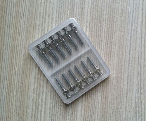 Blunt stainless steel dispensing syringe needle tips 12 pcs 1/2&#034; 10ga for sale