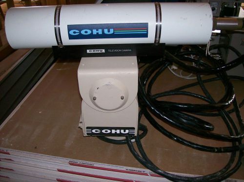 COHU TELEVISION CAMERA MODEL 8245-1000/P10S WITH STAND AND CORD #AC27E