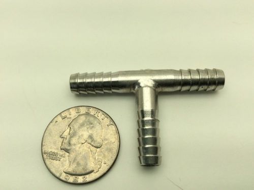 1/4&#034; To 1/4&#034; Food Grade Stainless Steel Hose Barb Fitting