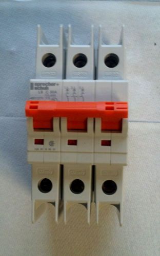 Sprecher+schuh circuit breaker L9-30/3/c ser.d 30A. 3 pole.