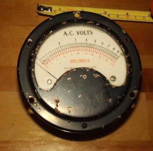 Ballantine AC Volt Decibels Panel Meter Steampunk Industrial Art