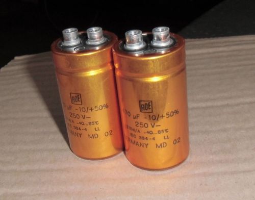 Hi-Fi Electrolytic Capacitor ROE ( IEC384-4 ) 470uF 250V 35*65mm Gold #J27 lx
