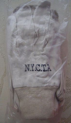 10 Pairs NYCTA Cotton Work Gloves Gardening Driving Use NIP