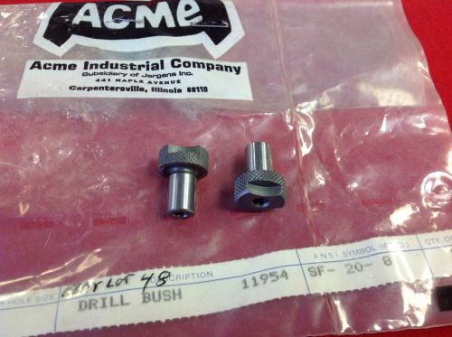 Acme sf-20-8 slip-fixed renewable drill bushings #20 x 5/16 x 1/2&#034;  lot of 2 usa for sale