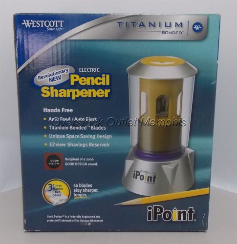 Westcott Electric Pencil Sharpener Titanium Bonded iPoint #14201
