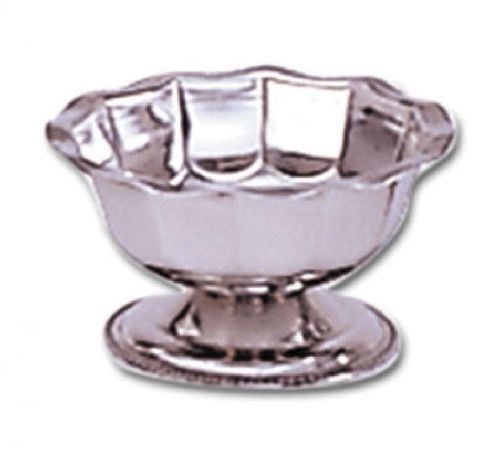 Sherbet dish, 4 ounce, 18/8 stainless steel, scalloped top rim, gadroon base for sale