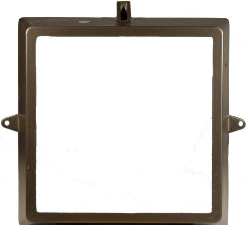 Small Floodlight Replacement Door Frame in Bronze with Glass Mounted