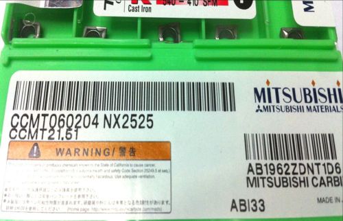 NEW in box MITSUBISHI CCMT060204 NX2525 CCMT21.51   Carbide Inserts 10PCS/Box