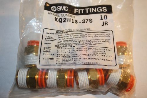 Smc kq2h13-37s male connector 1/2&#034; npt 1/2&#034; od  tube  nib (lot of 10) for sale