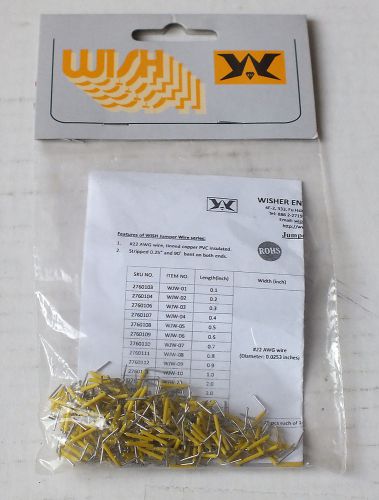 Wisher WJW-04 Jumper Wire (Package of 200, Yellow) NEW